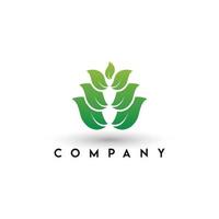 Eco logo modern concept green color naturals logo vector