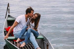 Couple in boat photo