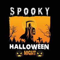 Spooky Halloween Night Vector Design