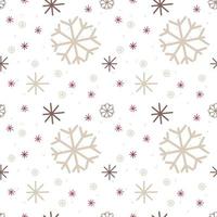 Seamless snowflake pattern vector