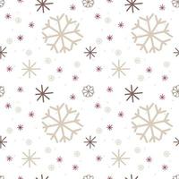 Seamless snowflake pattern vector