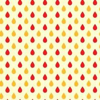 Seamless pattern of raindrops. Background in warm Autumn colours. SRed, orange and yellow design. Thanksgiving, Fall, Autumn celebration. vector