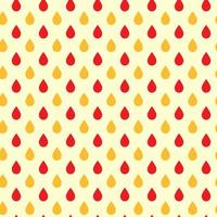 Seamless pattern of raindrops. Background in warm Autumn colours. SRed, orange and yellow design. Thanksgiving, Fall, Autumn celebration. vector