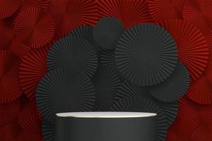Black podium on background minimal design. 3D rendering photo