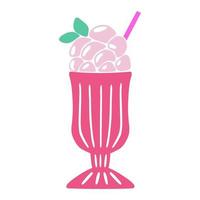 Milkshake colored logo vector illustration isolated on white background. Abstract flat illustration