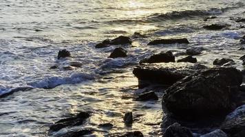 rocas y olas del mar video