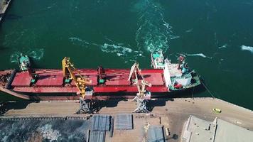 aerial view of terminal in port photo