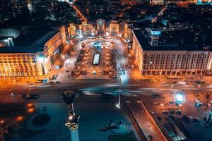 KYIV, UKRAINE - AUGUST 5, 2019 Maidan Nezalezhnosti is the central square of the capital city of Ukraine photo