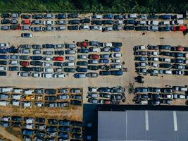 Aerial view of the big car dump photo