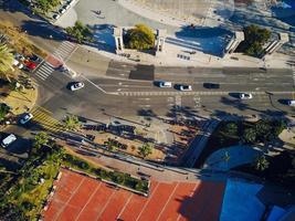 calle de la ciudad desde el aire. foto