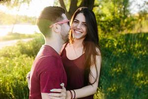 young beautiful couple photo