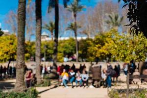 People are resting in the park photo