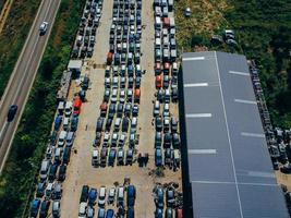 Aerial view of the big car dump photo