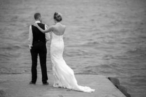 couple on pier photo