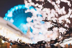 Christmas zone on Kontraktova Square with a Ferris wheel photo