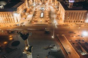 KYIV, UKRAINE - AUGUST 5, 2019 Maidan Nezalezhnosti is the central square of the capital city of Ukraine photo