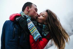 Young beautiful couple having fun photo