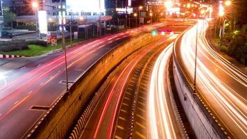 Phuket, Thailand - November 05, 2018 Time lapse traffic at night in Phuket. video