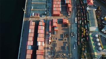 Sea port from a bird's-eye view. Odessa, Ukraine photo