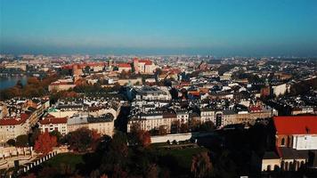 Aerial View of Krakow, Wawel, Royal Castle, Poland, photo