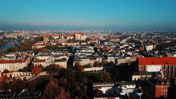 vista aérea de cracovia, wawel, castillo real, polonia, foto