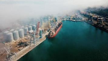 aerial view of terminal in port photo