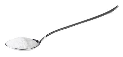 side view of tablespoon with grained Rock Salt photo