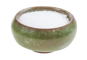 view of ceramic salt cellar with fine Sea Salt photo