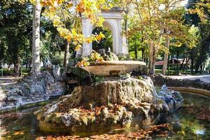 view of fountain in Villa Borghese public gardens photo