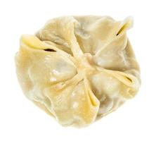top view of single steamed Buuz isolated photo