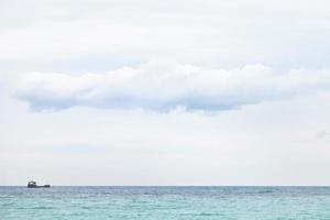 ship in Black Sea in cloudy day photo