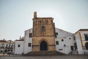 Empty street in Faro, Portugal photo