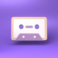 Tape recorder cassette icon. 3d render illustration. photo