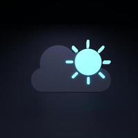 Weather icon. 3d render illustration. photo