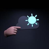 Weather icon. 3d render illustration. photo