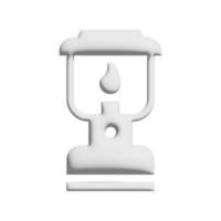 Kerosene lamp icon 3d design for application and website presentation photo