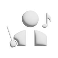 Musician icon 3d design for application and website presentation photo