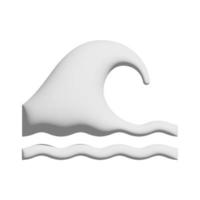 Wave icon 3d design for application and website presentation photo