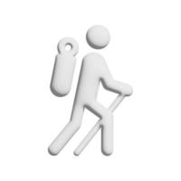 Climbing icon 3d design for application and website presentation photo