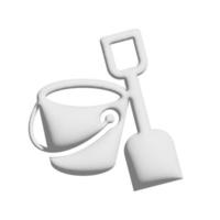 Beach sand play equipment icon 3d design for application and website presentation photo