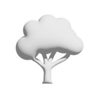 icono de árbol de corona redondeada diseño 3d para presentación de aplicaciones y sitios web foto