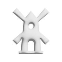 Windmill house icon 3d design for application and website presentation photo