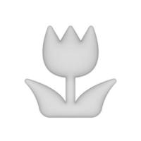 Tulips icon 3d design for application and website presentation photo
