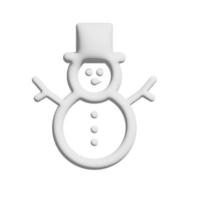 Snow man icon 3d design for application and website presentation photo