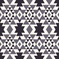 Southwest aztec geometric shape monochrome grey color seamless pattern background. Use for fabric, textile, interior decoration elements, upholstery, wrapping. vector