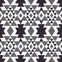 Southwest aztec geometric shape monochrome grey color seamless pattern background. Use for fabric, textile, interior decoration elements, upholstery, wrapping. vector