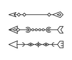 ilustración de arte de línea de flecha tribal vector