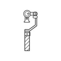 Handheld Steadicam Camera Stabilizer icon, Flat design element. vector