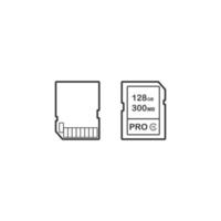 Memory card icon, Flat design element. vector