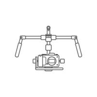 Handheld Steadicam Camera Stabilizer icon, Flat design element. vector